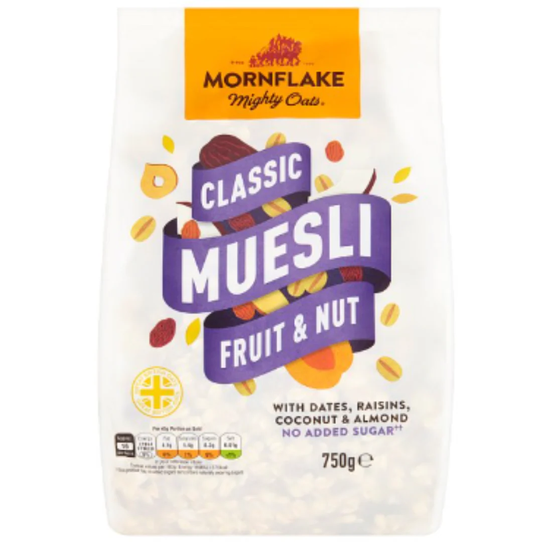 Mornflake Mighty Oats Classic Muesli Fruit & Nut 750g x 12