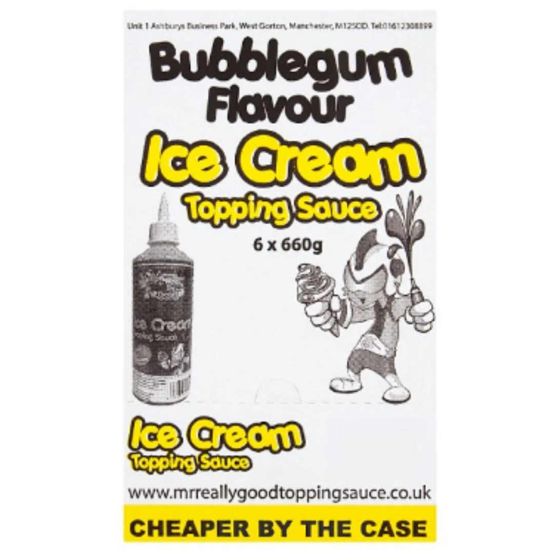Mr. Really Good Bubblegum Flavour Ice Cream Topping Sauce 660g x 1