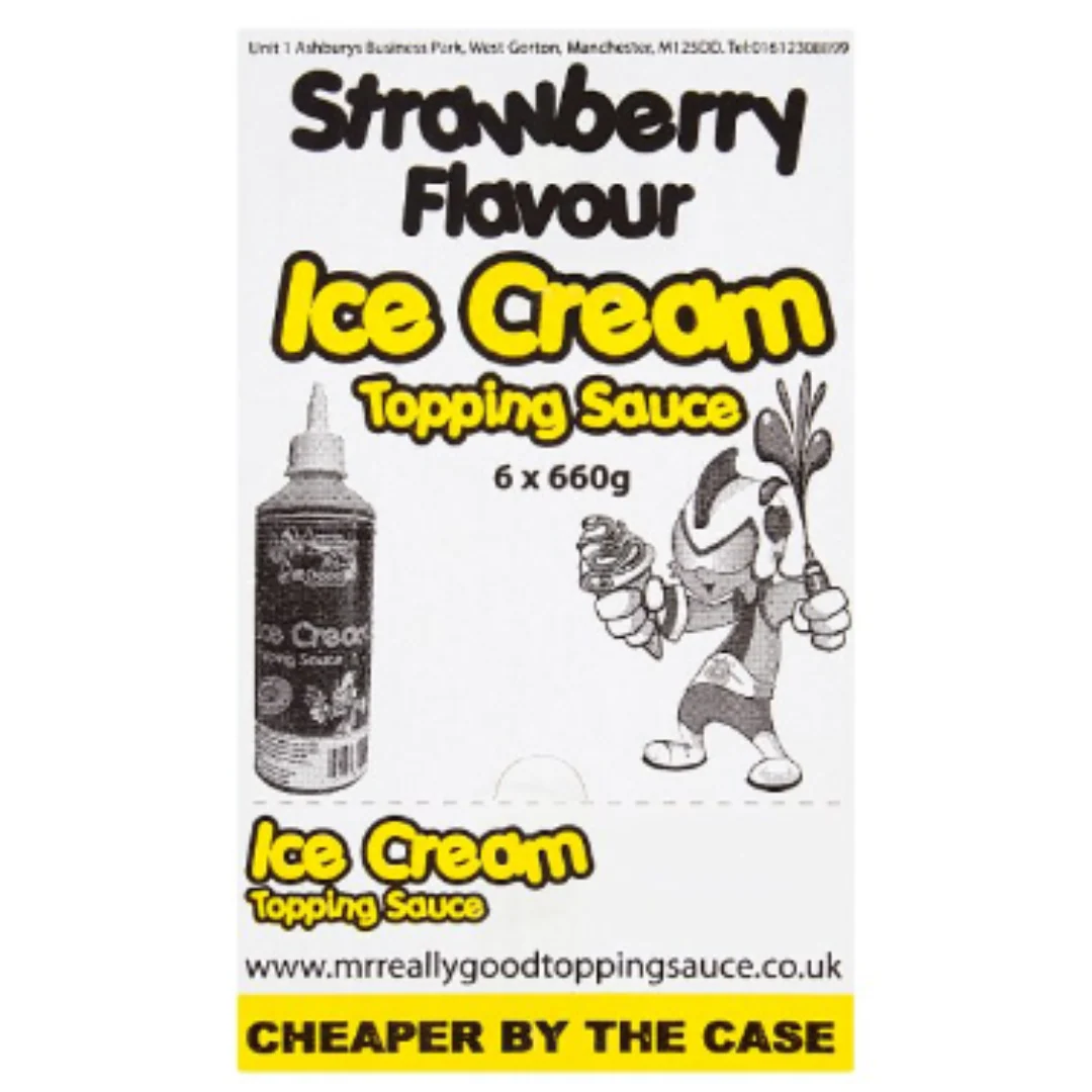 Mr. Really Good Strawberry Flavour Ice Cream Topping Sauce 660g x 1
