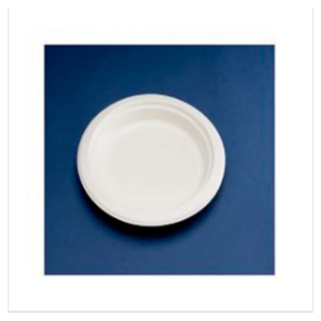 3373 NATURE PLATE ROUND 17 BIODEG. WHITE 8x50(400) UKPLT=108 |Eco Friendly | Case of 8