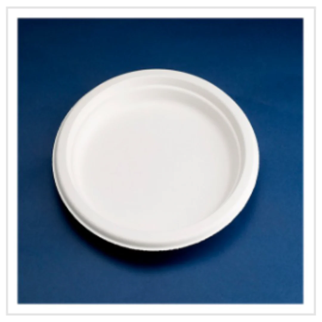 3371 NATURE PLATE ROUND 24.5CM BIODEG. WHITE EXTRA LARGE 9x50(450) UKPLT=40 Eco Friendly | Case of 1