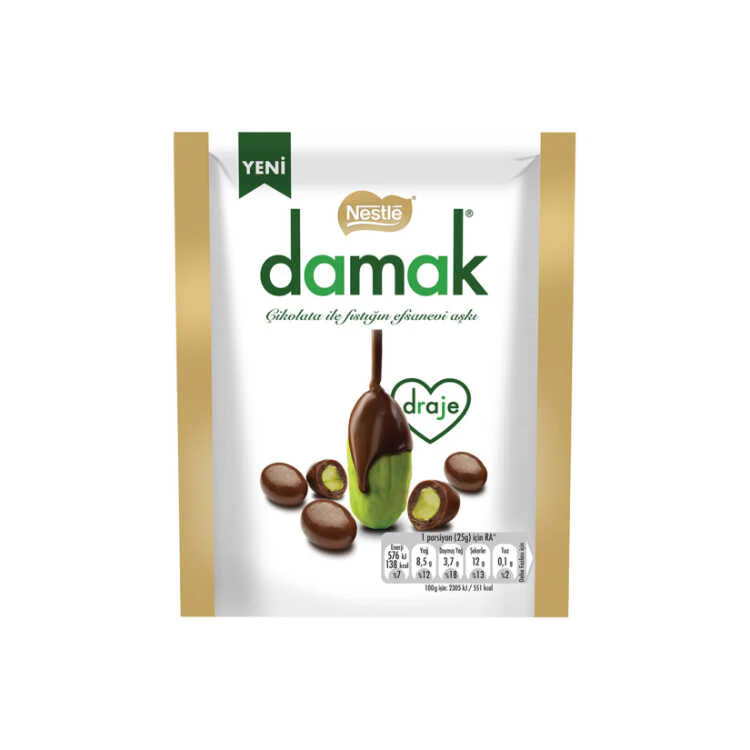 12x Nestle Damak Milk Choc. Coated Pistachio Dragee