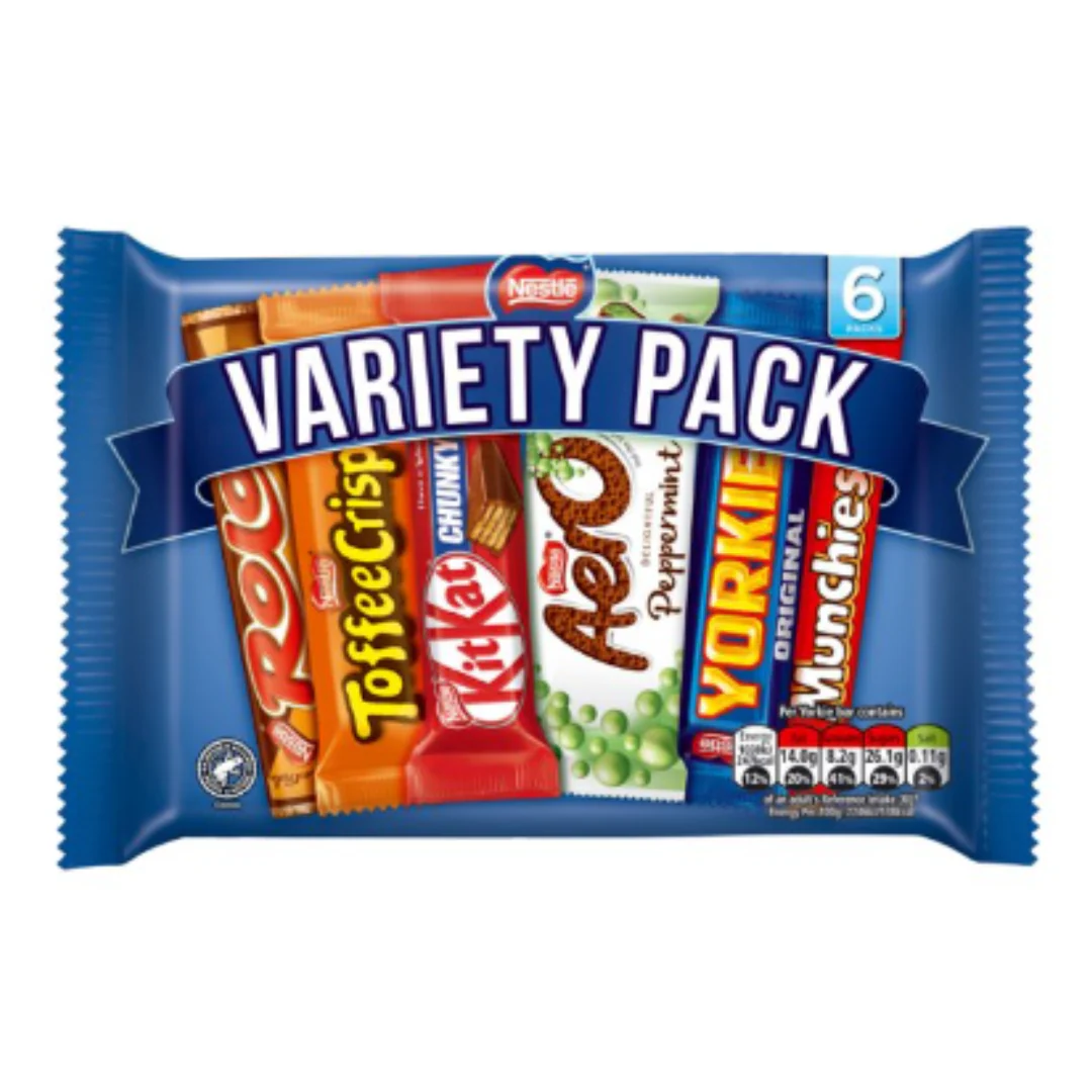 Nestle Milk Chocolate Bar Selection Multipack 264g 6 Pack x Case of 12