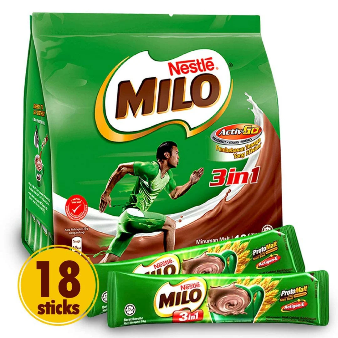 Nestlé Milo 3 in 1 Sachet 24 x 18 x 33g