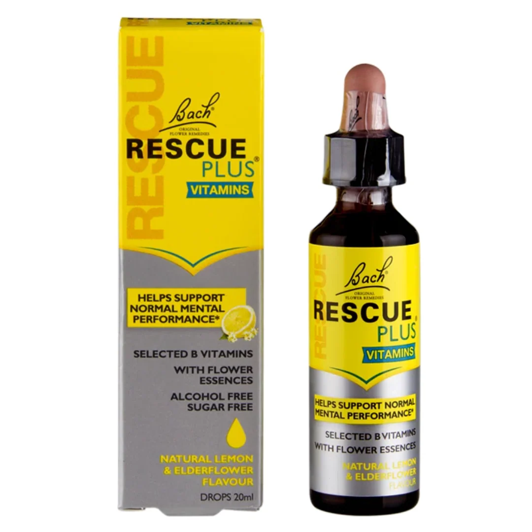 Nelsons Bach Rescue Plus Vitamins Lemon Flavour Drops 20ml
