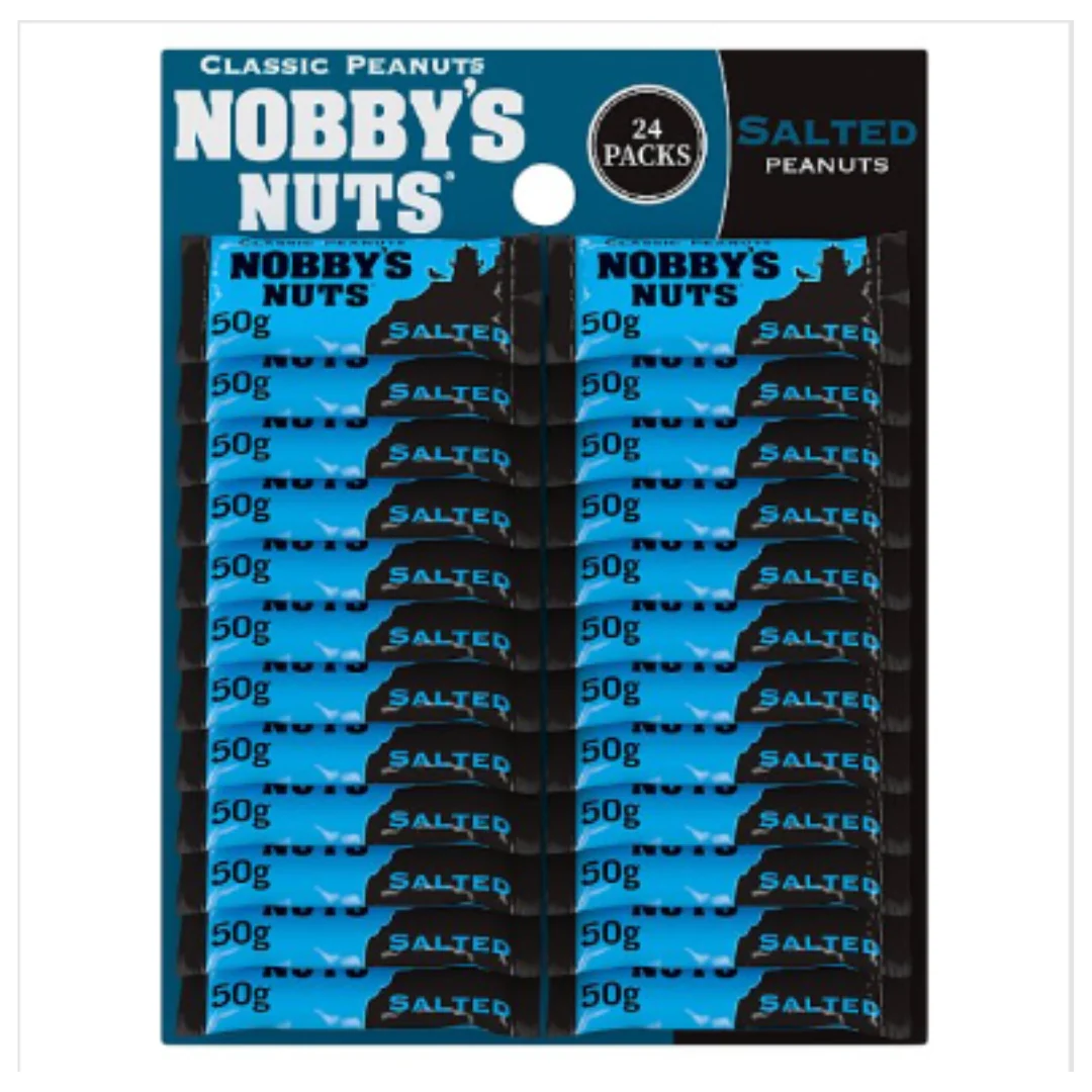 Nobby's Nuts Classic Salted Peanuts 24x50g x Case of 24