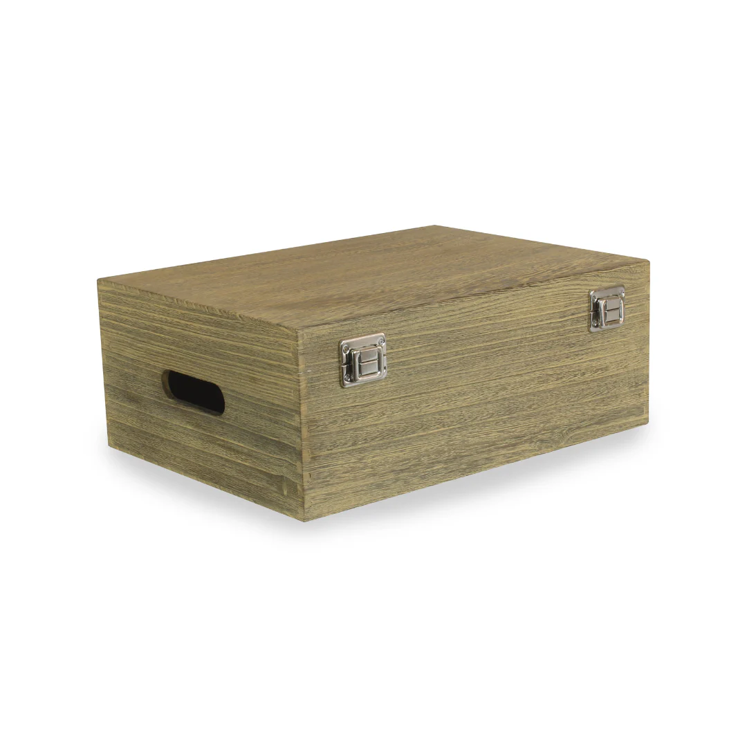 14" Oak Effect Wooden Box