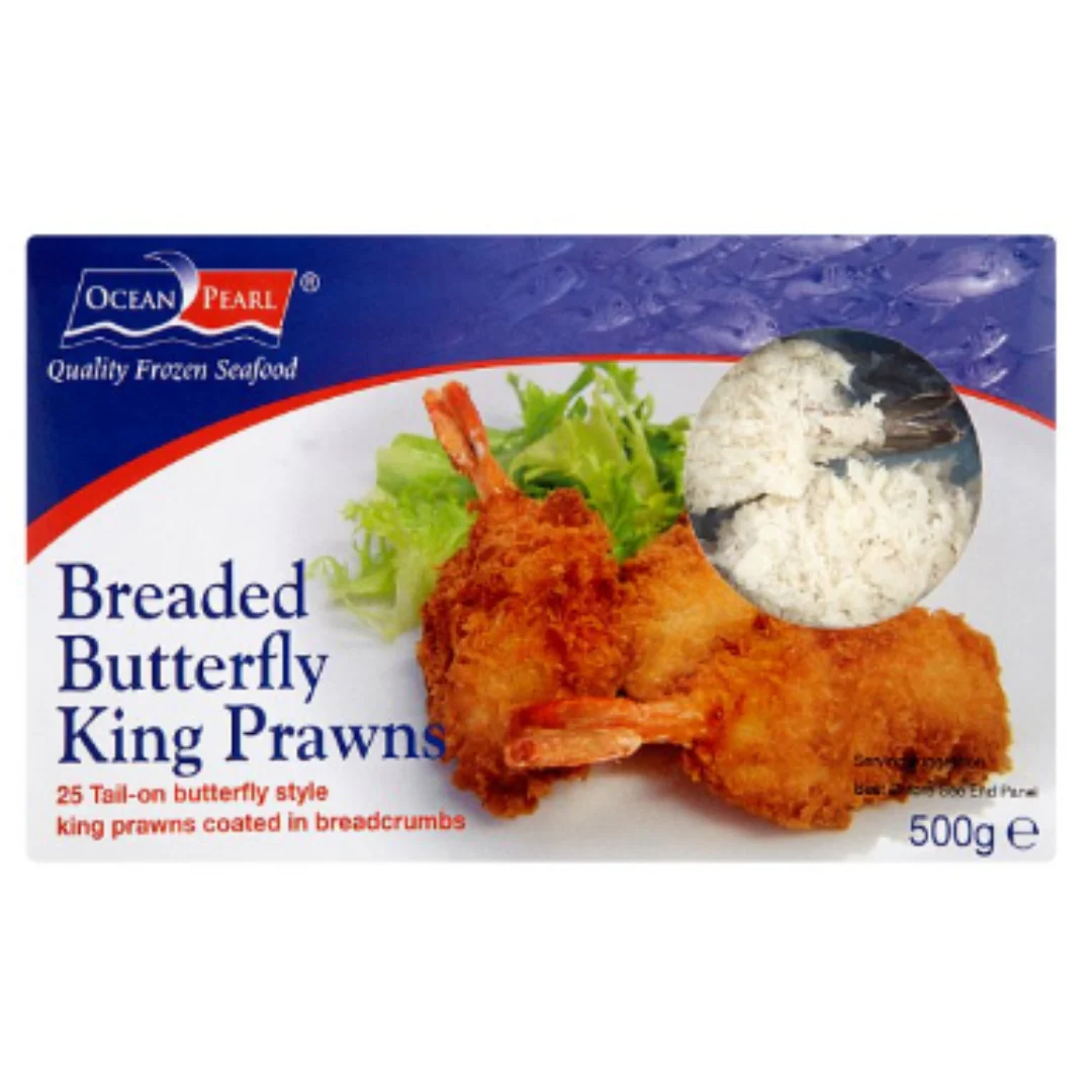 Ocean Pearl Breaded Butterfly King Prawns 500g x 1 Pack
