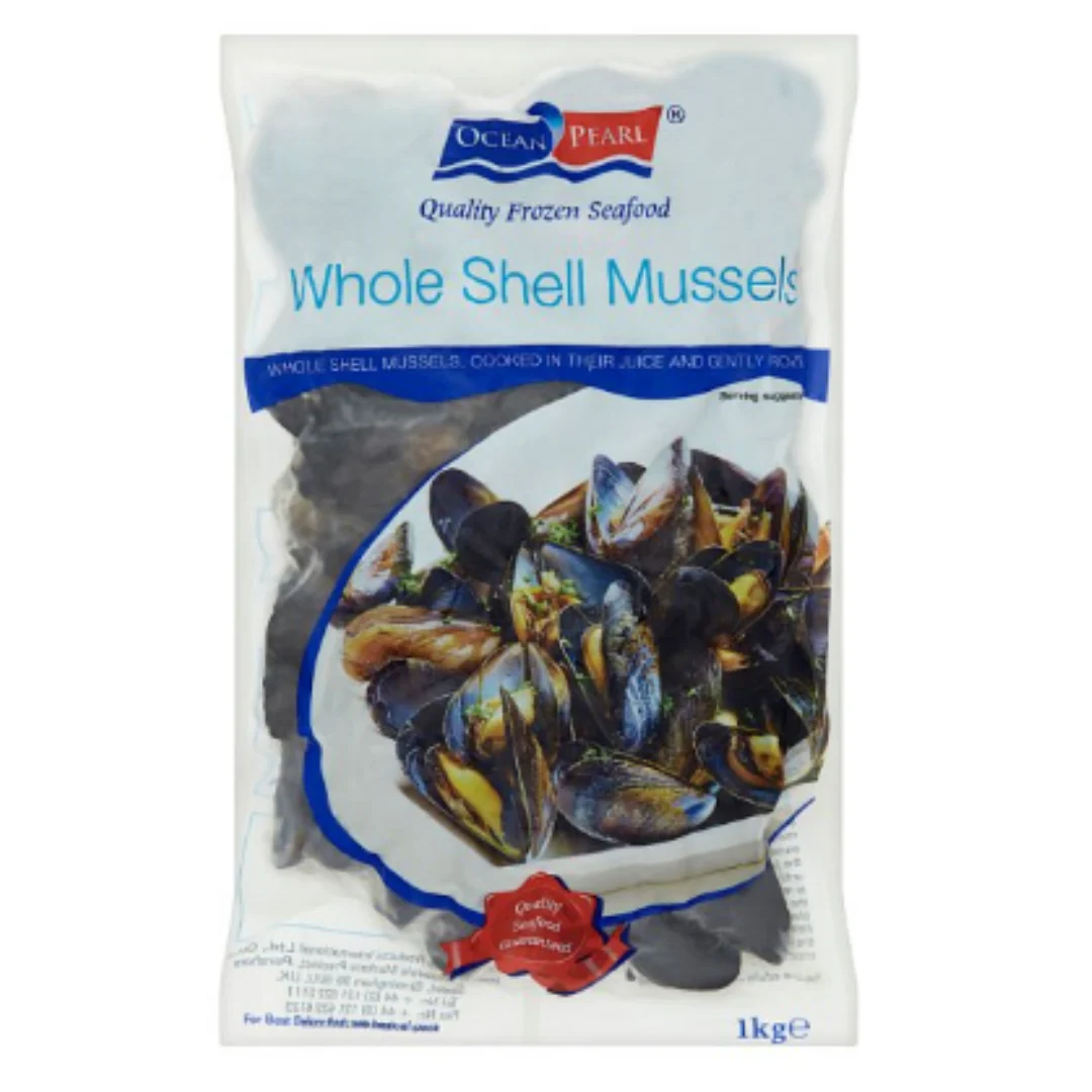 Ocean Pearl Whole Shell Mussels 1kg net x 10 Packs