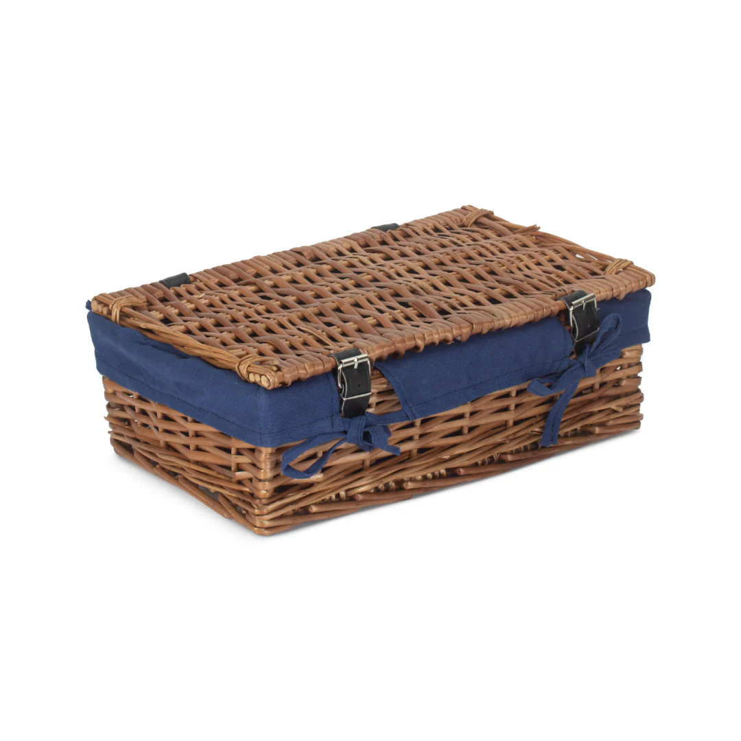 15" Packaging Hamper With Navy Blue Lining