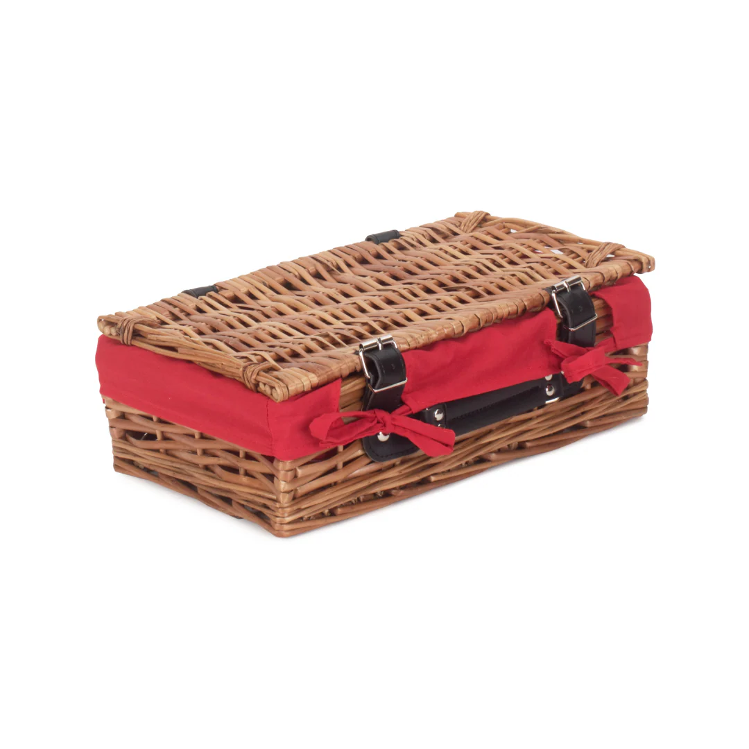 Small 14" Packaging Hamper With Red Lining
