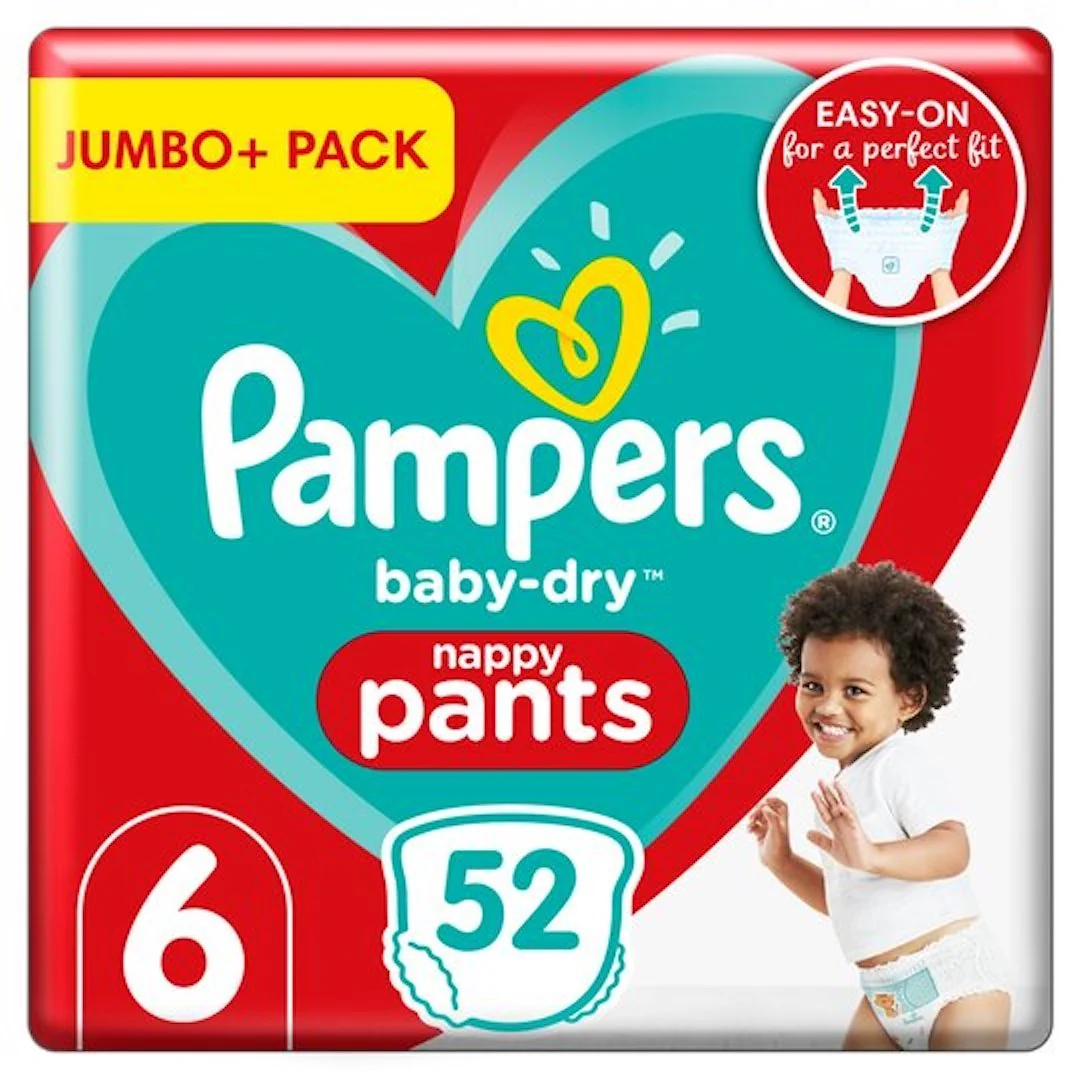 Pampers Baby Dry Pants Jumbo Pack Size 6 52 Nappies