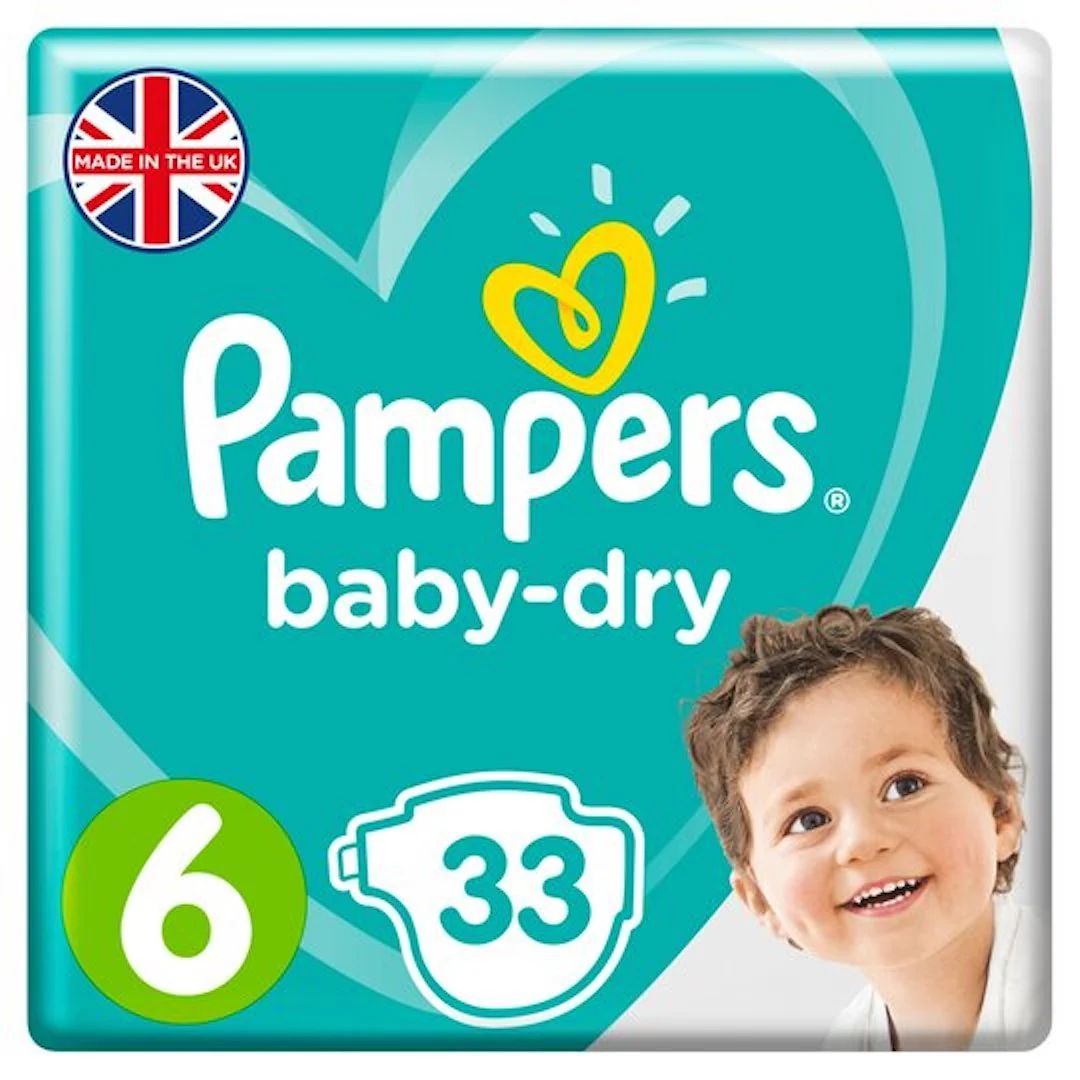 Pampers Baby Dry Size 6 Essential Pack 33 Nappies