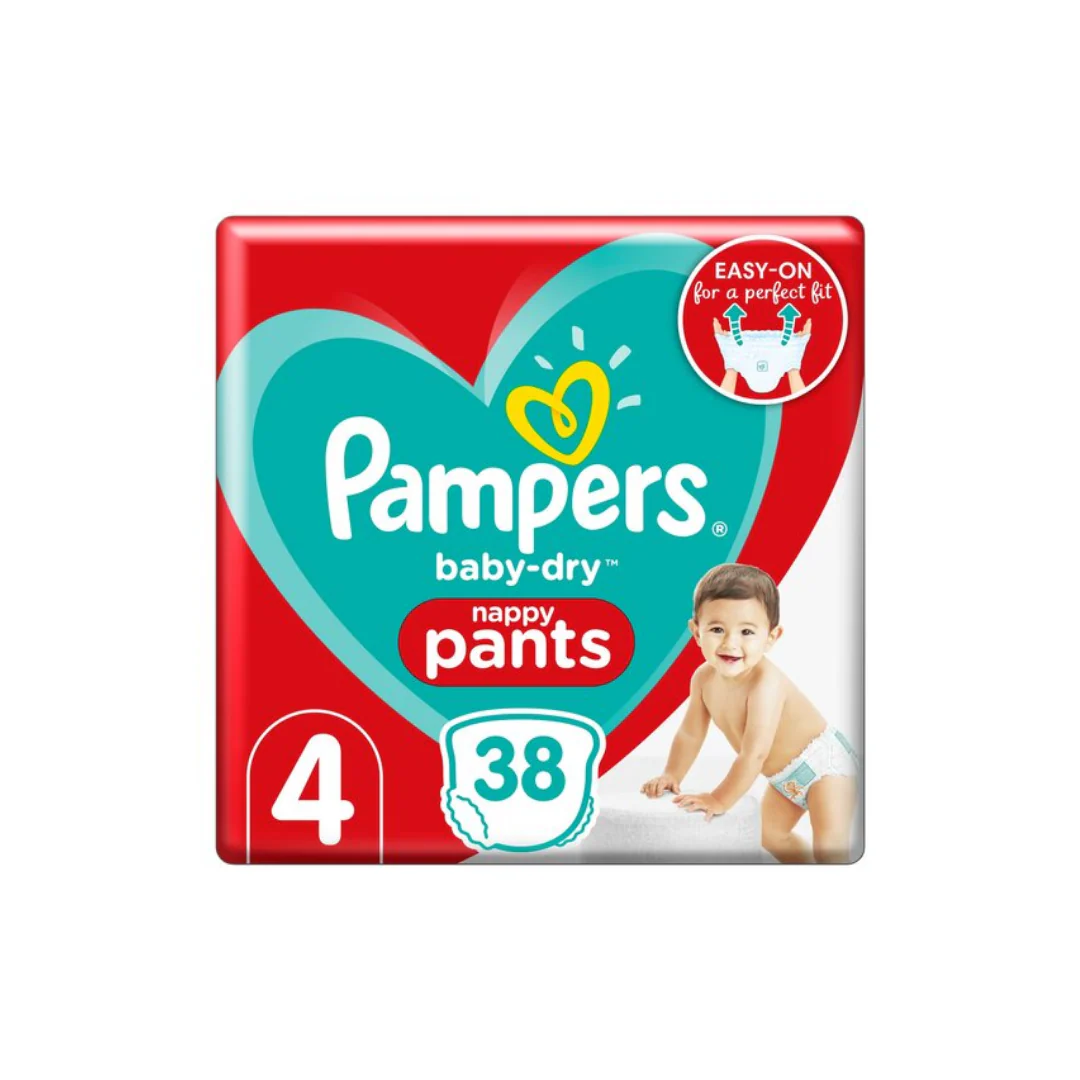 Pampers Baby Dry Pants Essential Pack Size 4 38 Nappies
