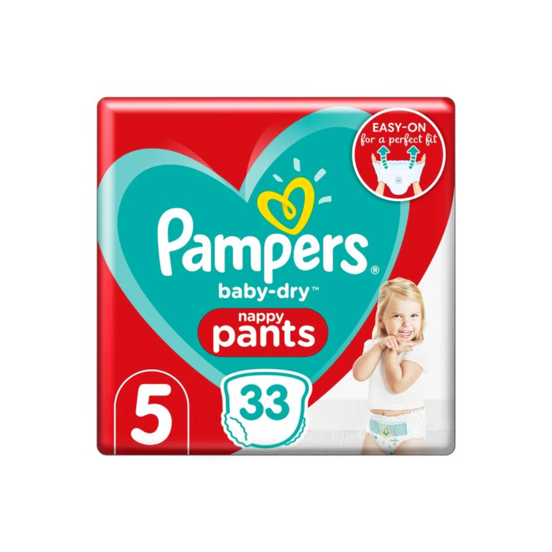 Pampers Baby Dry Pants Essential Pack Size 5 33 Nappies