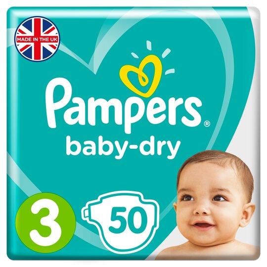 Pampers Baby Dry Size 3 Essential Pack 50 Nappies