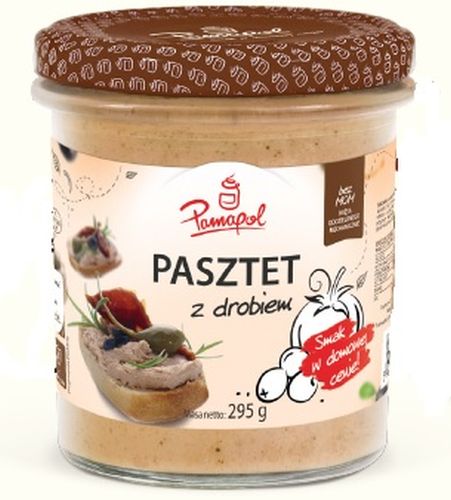 4x Pamapol Pasztet Drobiowy 490gr