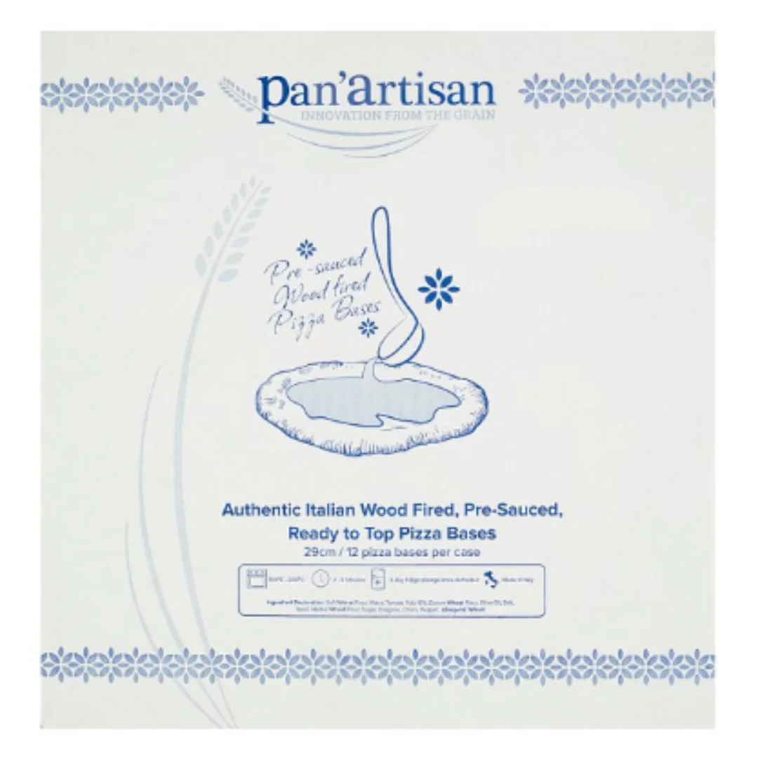 Pan'Artisan Pre-Sauced Wood Fired Pizza Bases 12 x 300gr