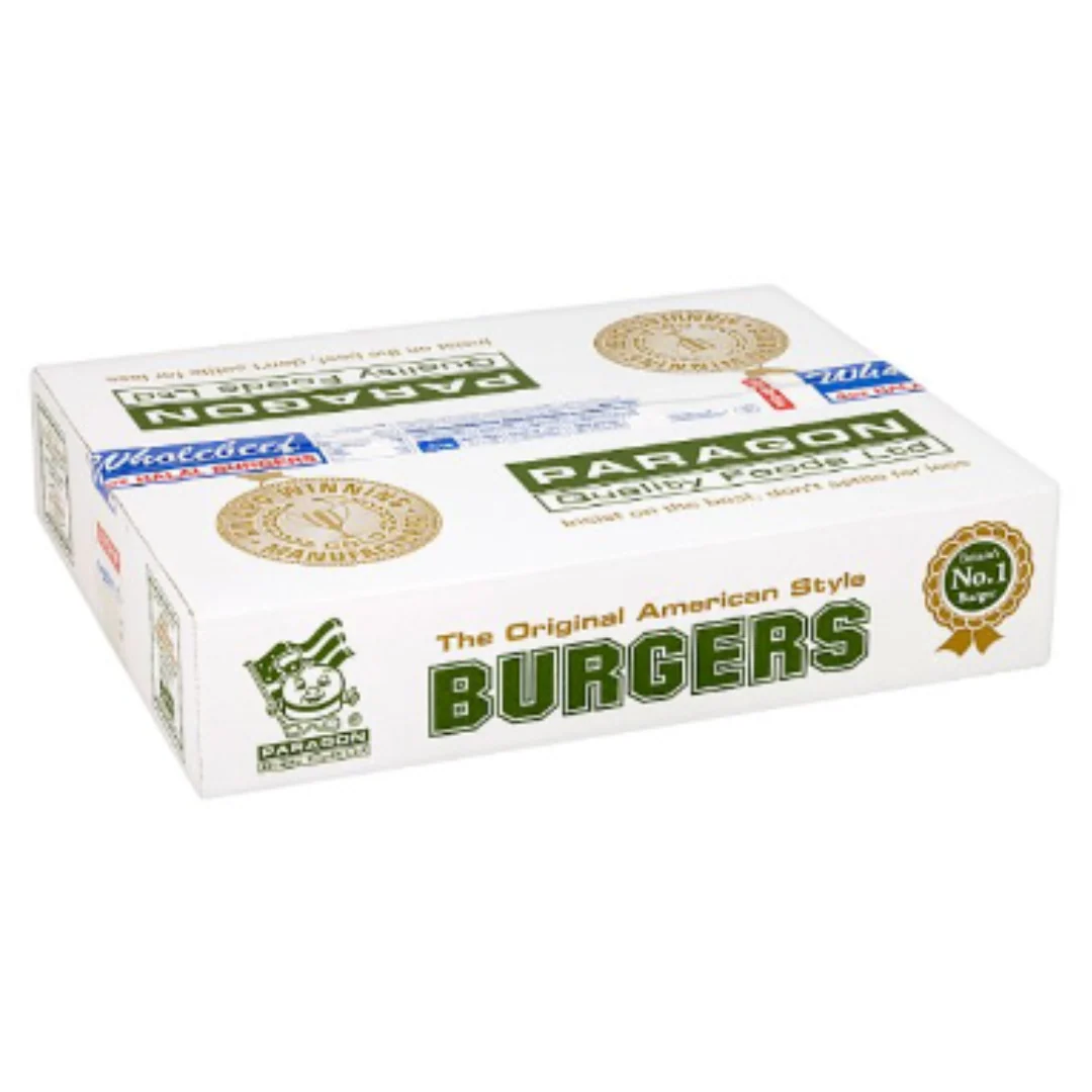 Paragon Quality Foods Ltd Wholebeef Halal Burgers 5.42kg x 1 Pack