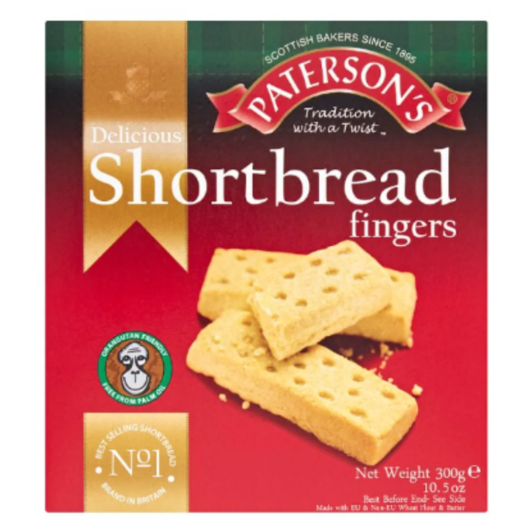 Paterson's Delicious Shortbread Fingers 300g x Case of 14