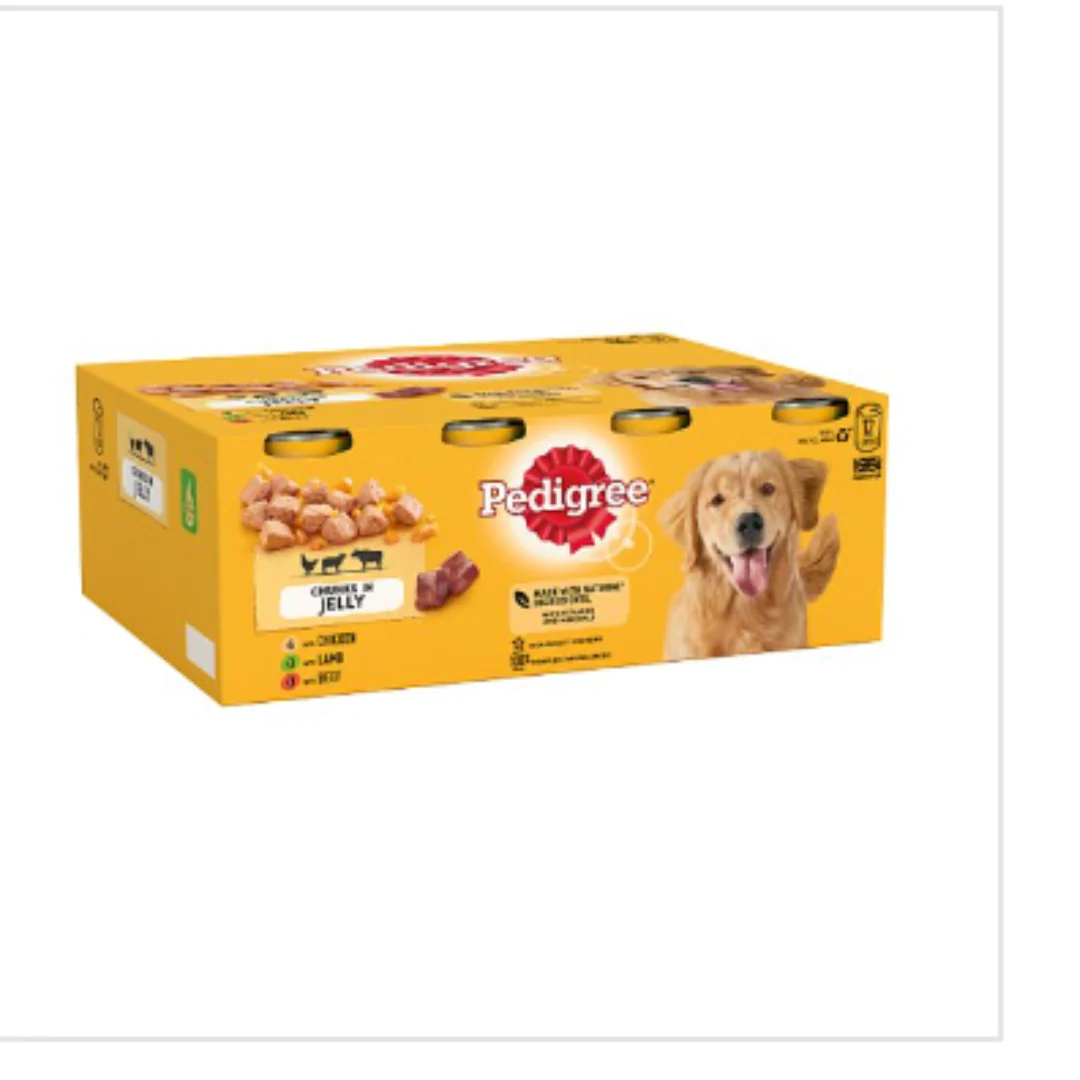Pedigree Adult Wet Dog Food Tins Mixed in Jelly 385g x 24 Tins