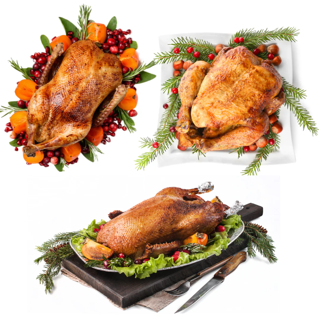 Premium Christmas Poultry Box with British Whole Turkey, Whole Goose and Duck