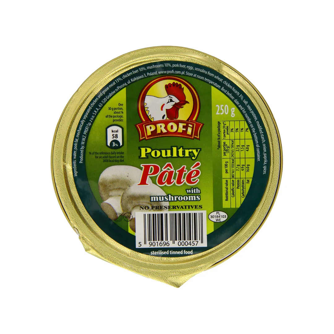 Profi Poultry Pate with Mushroom 250gr