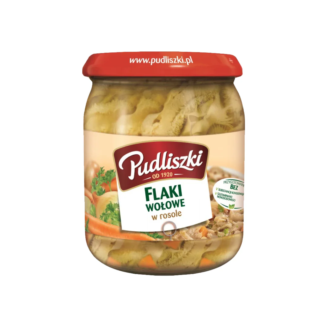 Pudliszki Filaki with Beef Tripe in Broth Ready Meal 500gr
