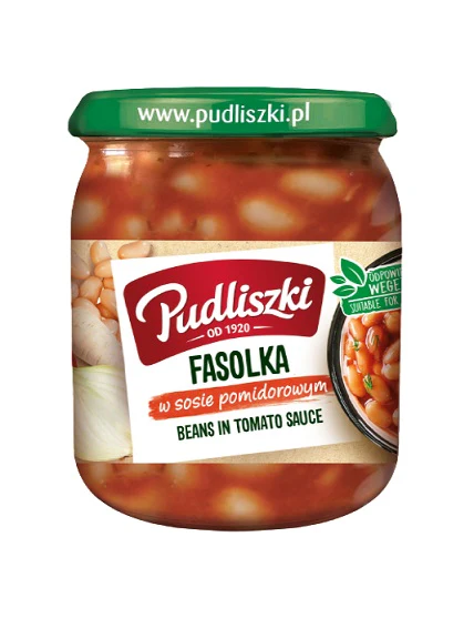4x Pudliszki Fasolka W Sosie Pomidorowym 500g