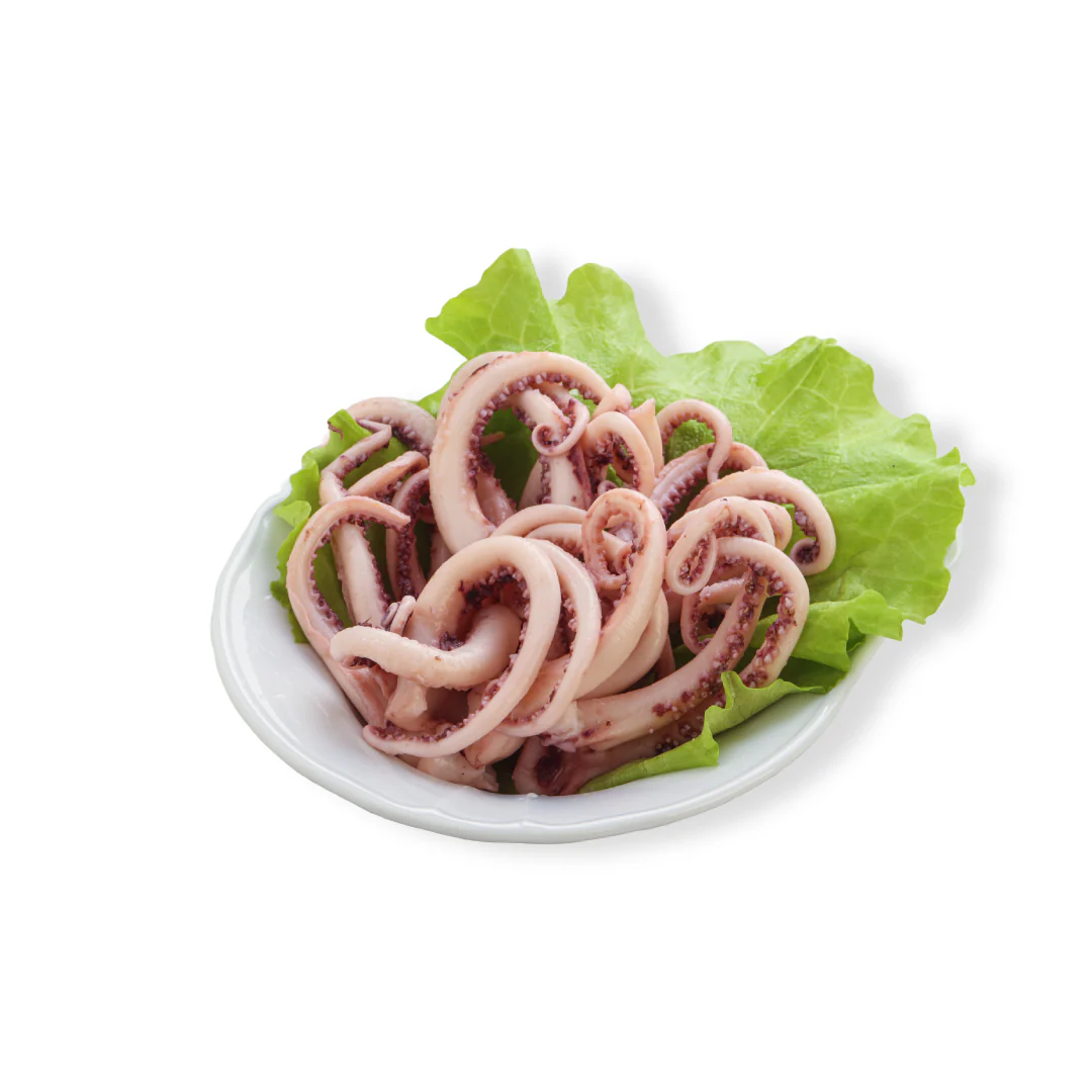 Frozen Raw Cleaned Squid Tentacles 1kg x10 Packs