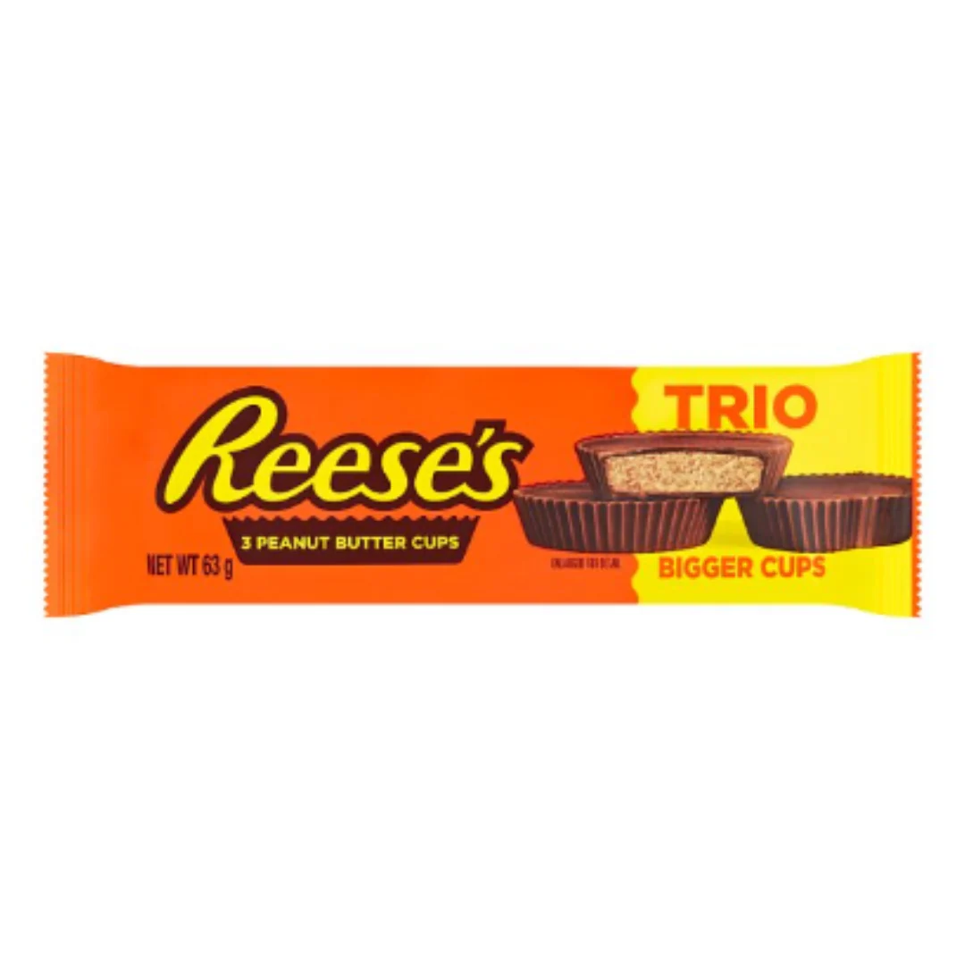Reese's 3 Peanut Butter Cups Trio 63g x Case of 40