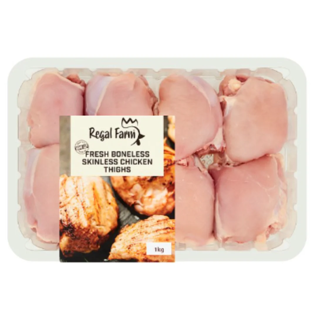 Regal Farm Fresh Boneless Skinless Chicken Thighs 1kg x 4 Packs