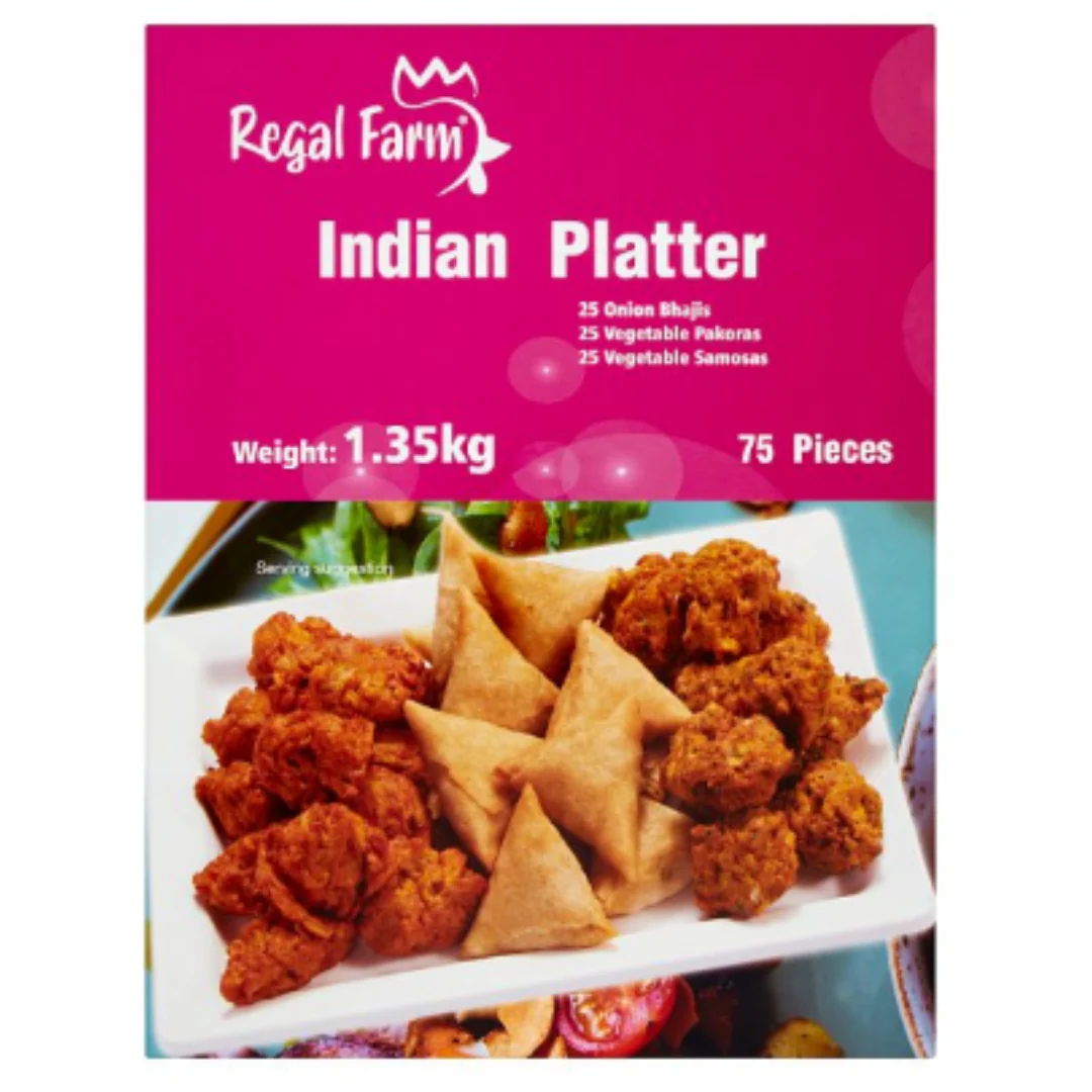 Regal Farm Indian Platter 75 Pieces 1.35kg x 1 Pack