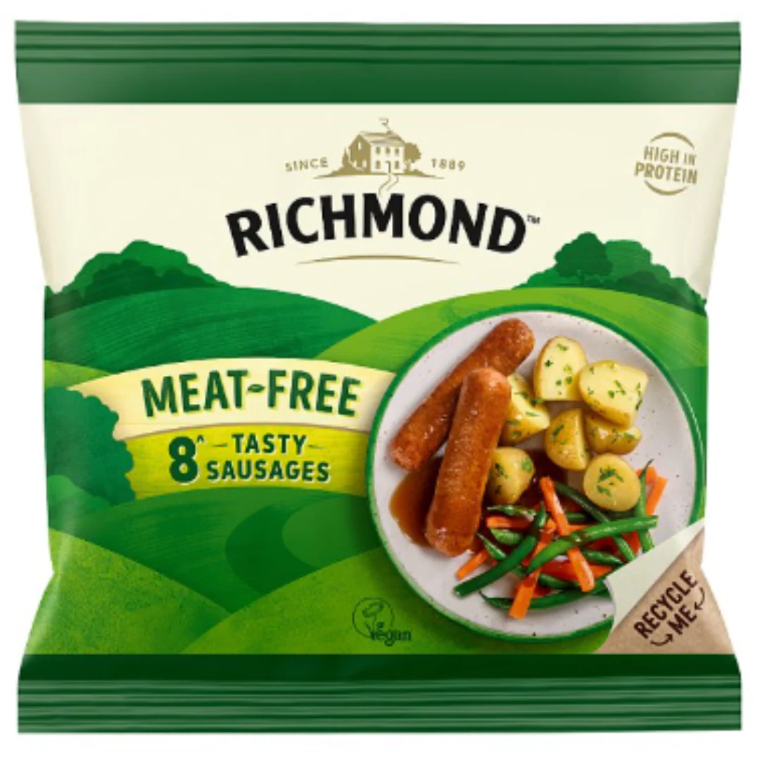 Richmond 8 Meat-Free Tasty Sausages 336g x 1 Pack