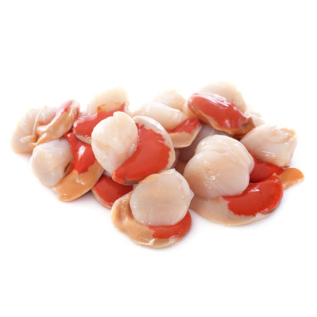 Frozen Roe-On King Scallops 1kg x 10 Packs