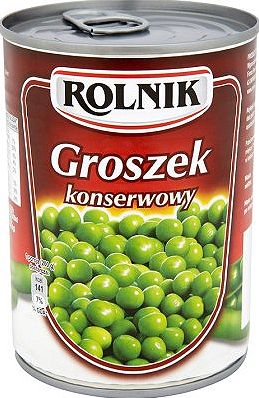 6x Rolnik Groszek Konserwowy Tin 400g
