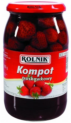 6x Rolnik Strawberry Kompot 900ml