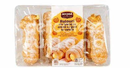 6x Accasa Puff Pastr Roll Vanilla 350g