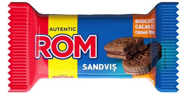 56x Autentic Sandvis Biscuiti Cacao Cu Crema Rom 36gr