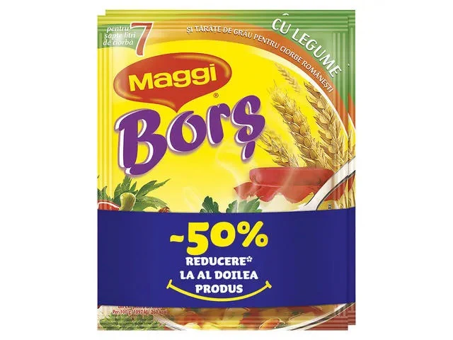 28x Maggi Bors Cu Legume Si Tarate De Grau 70gr