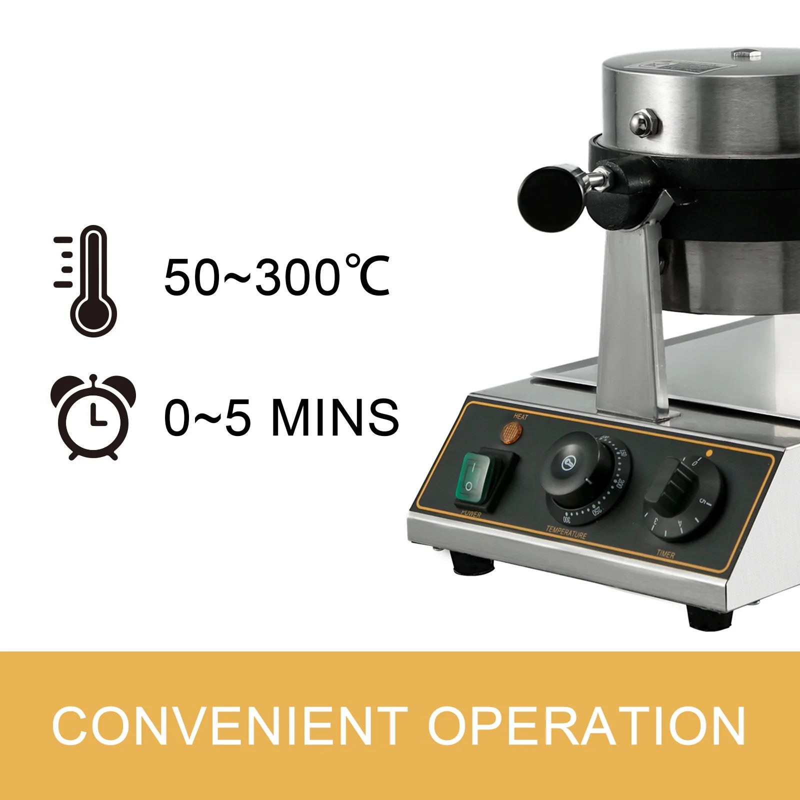 Rotating Round Waffle Maker - Image 2