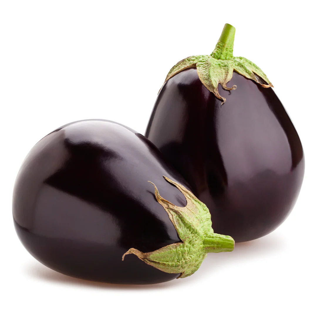 Round Aubergine 500gr | Indian Eggplant Brinjal 1 unit