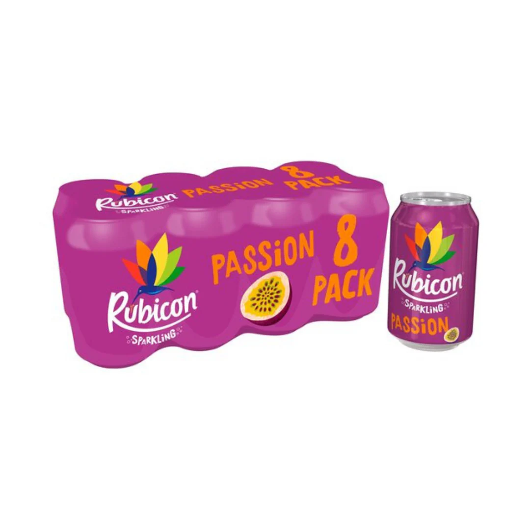 Rubicon Passion Fruit Sparkling Drink 8 x 330ml