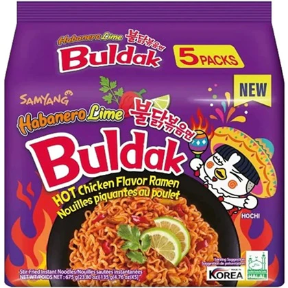 8x Samyang Buldak Habanero Lime Hot Chicken (5*135gr)