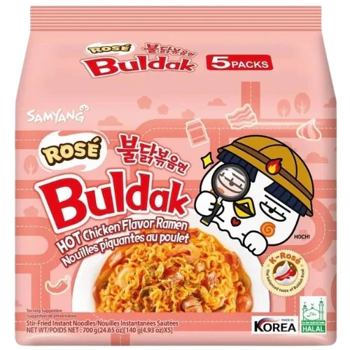8x Samyang Buldak Rose Hot Chicken (5X140gr)