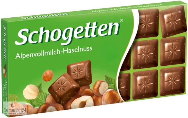 15x Schogetten Hazelnut With Apline Milk (71240)