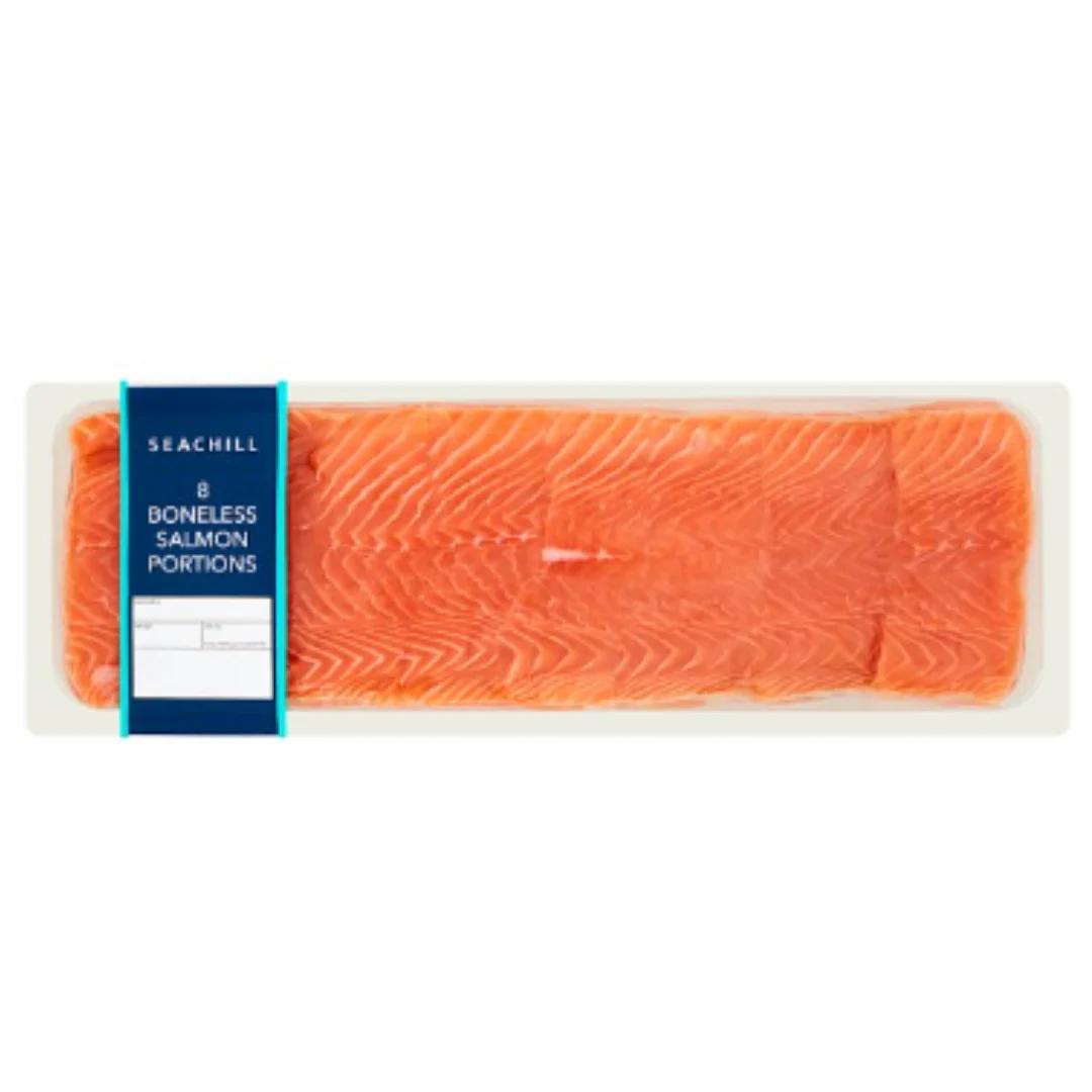 Seachill 8 Boneless Salmon Portions 1Kg x 1 Pack