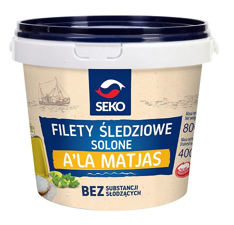 6x Seko Flety Sledziowe A'La Matjas 800g