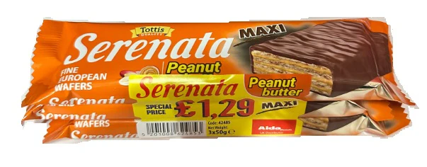 15x Serenata Maxi Fine European Wafer Peanut - 42485