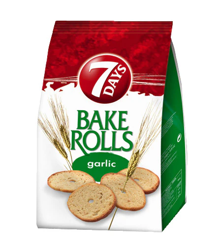 12x 7 Days Bake Roll Garlic 150g